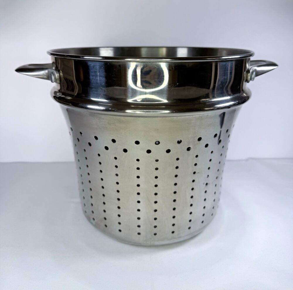 Stainless Steel Colander Strainer w/ Handles, Silver, Medium for Pasta Veg